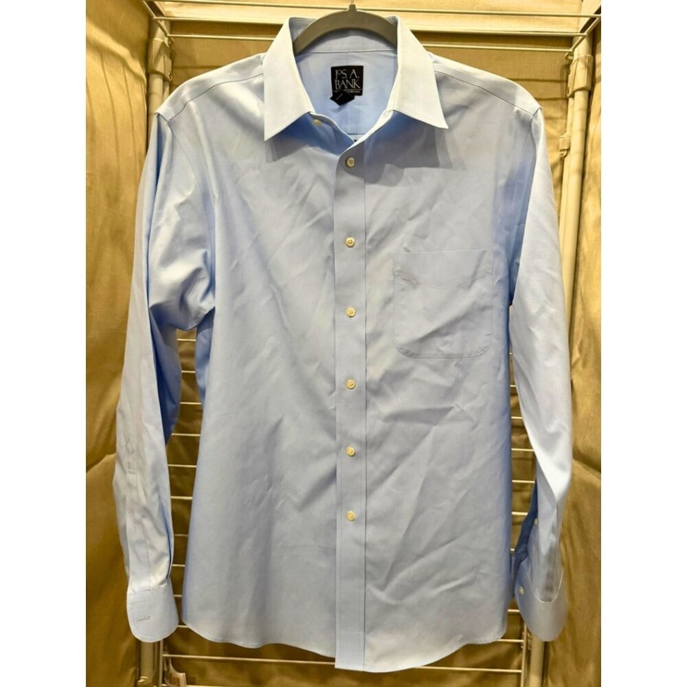 Jos. A. Bank Traveler's Collection Men's Soft Blue Long-Sleeve